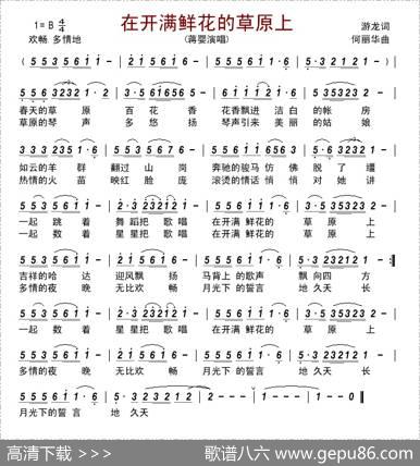 在开满鲜花的草原上 - 游龙|何丽华