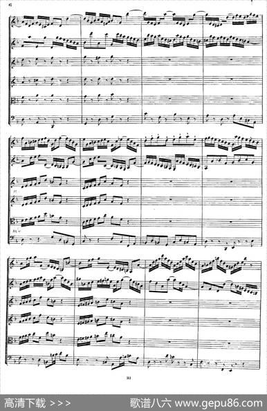 CONCERTOADUEVIOLINI.（巴赫D小调二重协奏曲总谱）|J·S·Bach