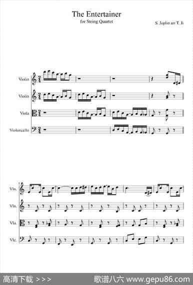 TheEntertaine（弦乐四重奏）|S.Joplin