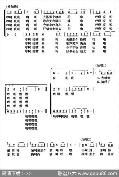 检棉花（女声小合唱）|河北昌黎民歌、李群编词曲