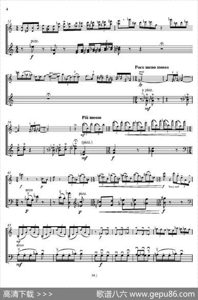 Duoconcertante（炫技二重奏）（小提琴+低音提琴二重奏）|潘德雷茨基（PENDERECKI）