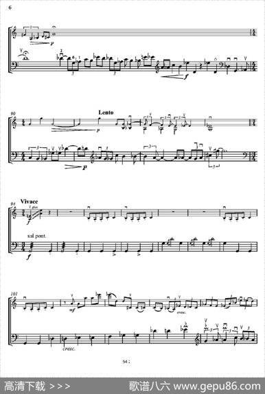 Duoconcertante（炫技二重奏）（小提琴+低音提琴二重奏）|潘德雷茨基（PENDERECKI）