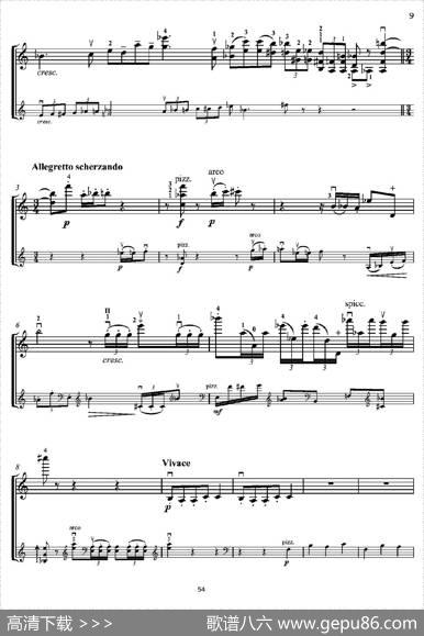 Duoconcertante（炫技二重奏）（小提琴+低音提琴二重奏）|潘德雷茨基（PENDERECKI）