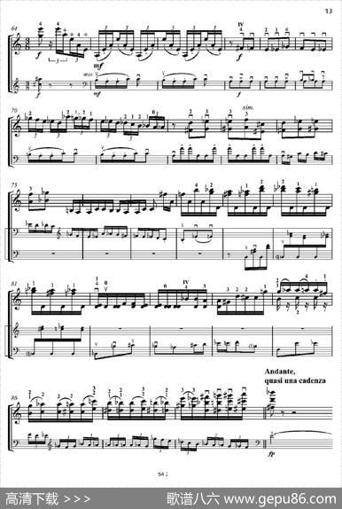 Duoconcertante（炫技二重奏）（小提琴+低音提琴二重奏）|潘德雷茨基（PENDERECKI）