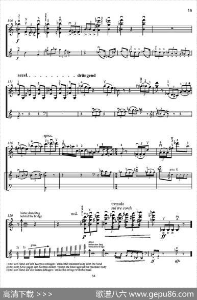 Duoconcertante（炫技二重奏）（小提琴+低音提琴二重奏）|潘德雷茨基（PENDERECKI）