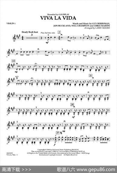 VIVALAVIDA（第一小提琴分谱）
