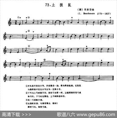 学琴之路练习曲73、土拨鼠|[德]贝多芬