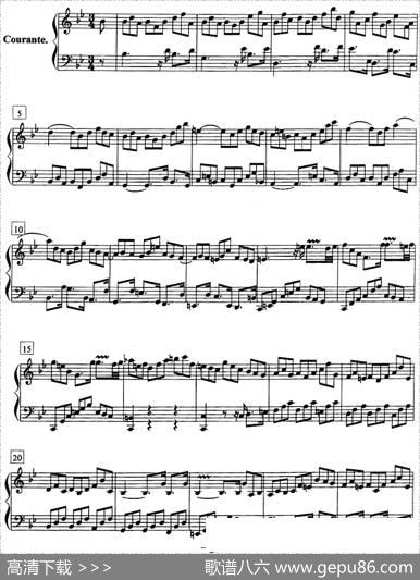 钢琴教程第七级复调曲帕蒂塔（第一套）|巴赫