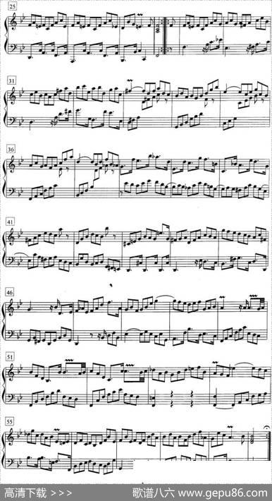 钢琴教程第七级复调曲帕蒂塔（第一套）|巴赫