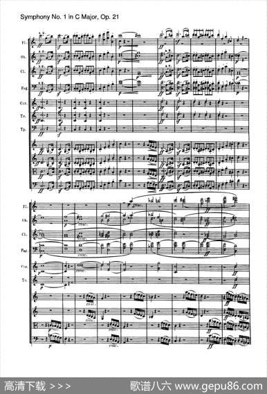 SymphonyNo.1inCMajorOp.21（Ⅰ）（交响乐总谱）|Beethoven
