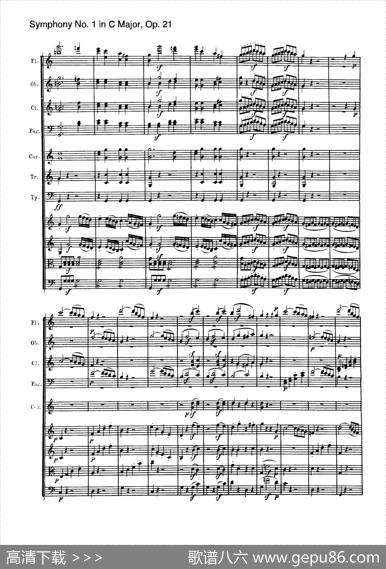 SymphonyNo.1inCMajorOp.21（Ⅰ）（交响乐总谱）|Beethoven