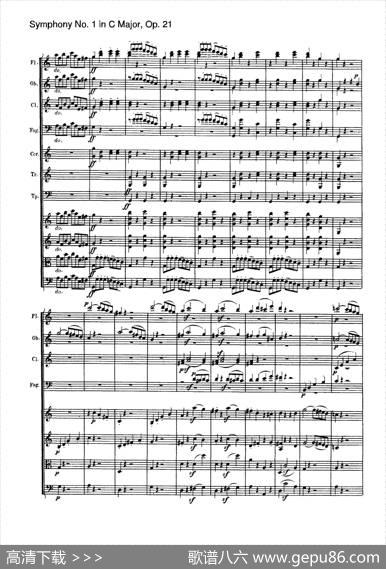 SymphonyNo.1inCMajorOp.21（Ⅰ）（交响乐总谱）|Beethoven
