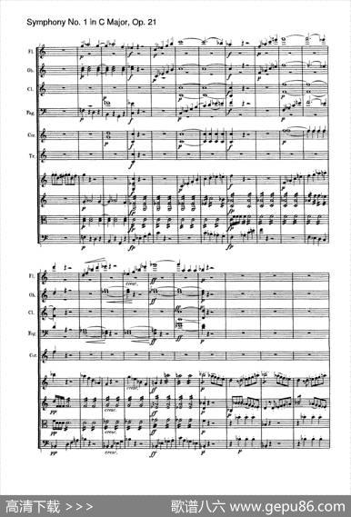 SymphonyNo.1inCMajorOp.21（Ⅰ）（交响乐总谱）|Beethoven
