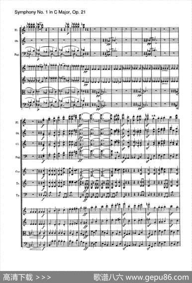 SymphonyNo.1inCMajorOp.21（Ⅲ）（交响乐总谱）|Beethoven