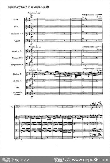 SymphonyNo.1inCMajorOp.21(Ⅳ)(交响乐总谱)|Beethoven