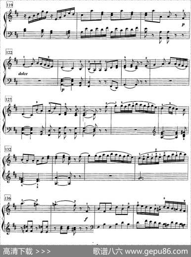 钢琴教程第七级大型乐曲（D大调奏鸣曲K.576）|莫扎特