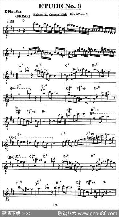 ETUDENo.3（中音萨克斯超吹练习曲）