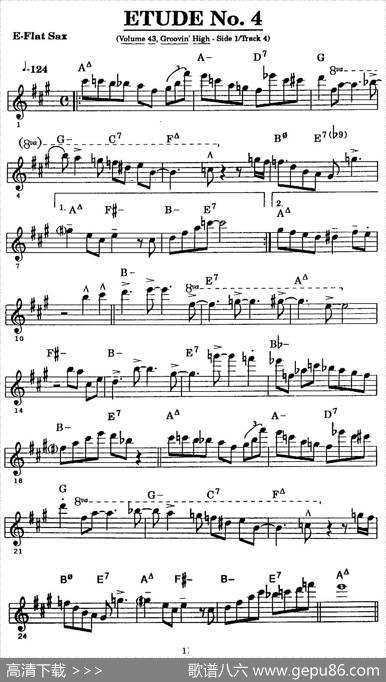 ETUDENo.4（中音萨克斯超吹练习曲）