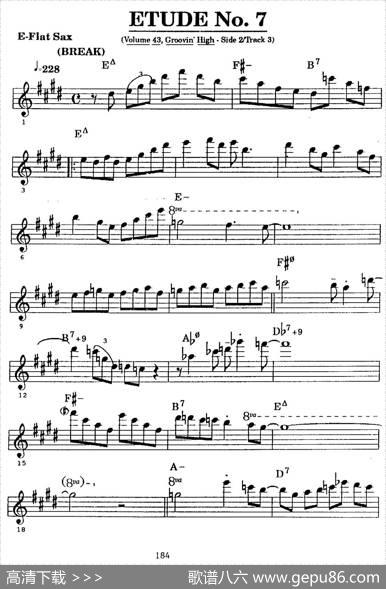ETUDENo.7（中音萨克斯超吹练习曲）