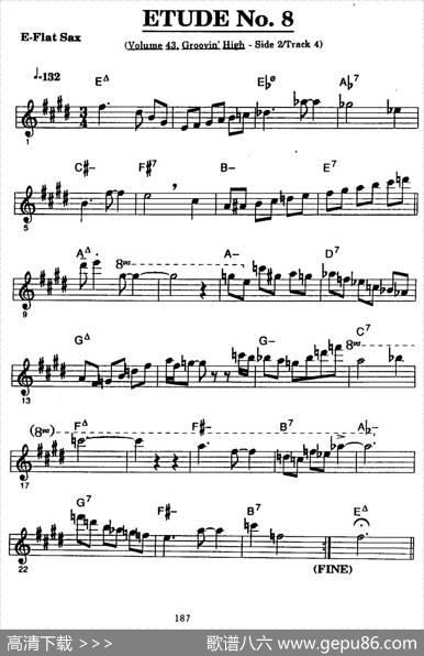 ETUDENo.8（中音萨克斯超吹练习曲）