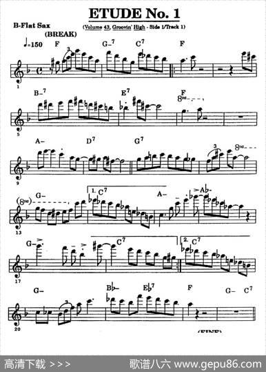 ETUDENo.1（高音萨克斯超吹练习曲）