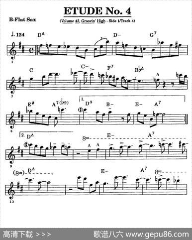 ETUDENo.4（高音萨克斯超吹练习曲）
