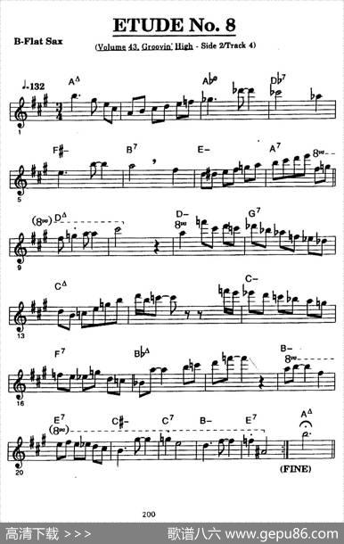 ETUDENo.8（高音萨克斯超吹练习曲）