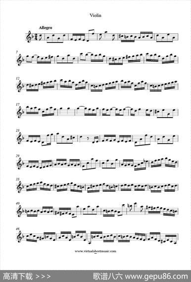 ConcertoinDminor（小提琴分谱）|J.S.Bach