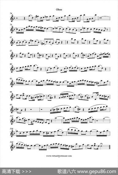 ConcertoinDminor（双簧管分谱）|J.S.Bach
