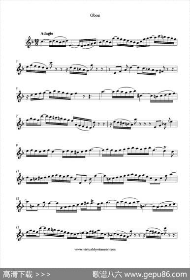 ConcertoinDminor（双簧管分谱）|J.S.Bach