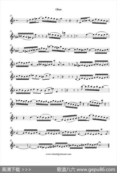 ConcertoinDminor（双簧管分谱）|J.S.Bach