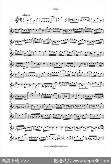 ConcertoinDminor（双簧管分谱）|J.S.Bach
