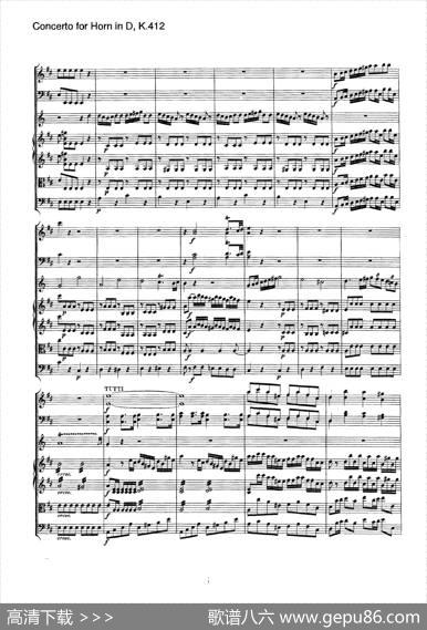 ConcertoforHorninD，K.412（D大调第一圆号协奏曲K412号作品）