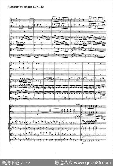 ConcertoforHorninD，K.412（D大调第一圆号协奏曲K412号作品）