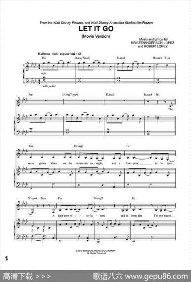 LetItGo（小提琴+钢琴伴奏）|Lyrics