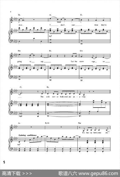 LetItGo（小提琴+钢琴伴奏）|Lyrics
