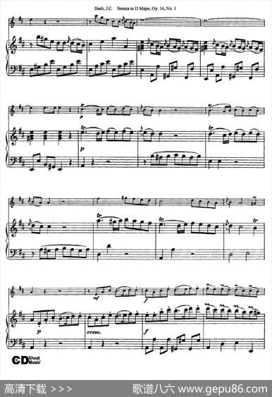 SonatainDMajor,Op.16No.1（小提琴+钢琴伴奏）|Bach（巴赫）