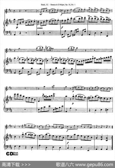 SonatainDMajor,Op.16No.1（小提琴+钢琴伴奏）|Bach（巴赫）