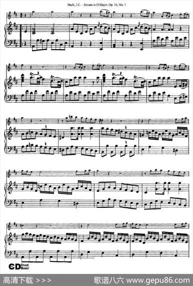 SonatainDMajor,Op.16No.1（小提琴+钢琴伴奏）|Bach（巴赫）