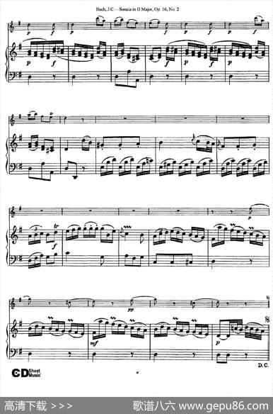 SonatainDMajor,Op.16No.2（小提琴+钢琴伴奏）|Bach（巴赫）