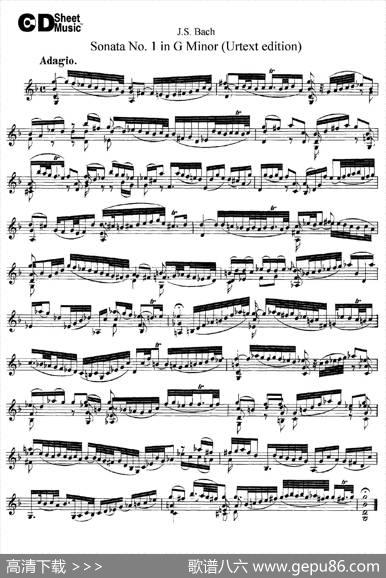 6ViolinSonatasandPartitas1.SonataNo.1GMinor（Urtextedition）|J·S·Bach（巴赫）