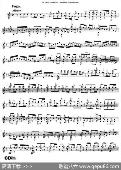 6ViolinSonatasandPartitas1.SonataNo.1GMinor（Urtextedition）|J·S·Bach（巴赫）