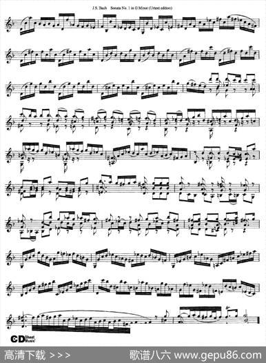6ViolinSonatasandPartitas1.SonataNo.1GMinor（Urtextedition）|J·S·Bach（巴赫）