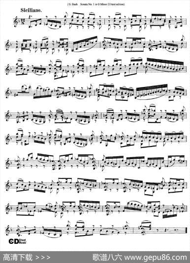 6ViolinSonatasandPartitas1.SonataNo.1GMinor（Urtextedition）|J·S·Bach（巴赫）