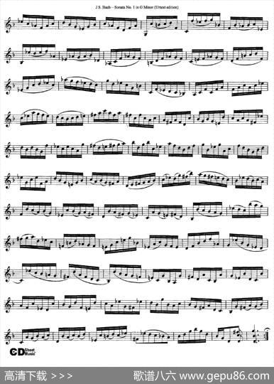 6ViolinSonatasandPartitas1.SonataNo.1GMinor（Urtextedition）|J·S·Bach（巴赫）