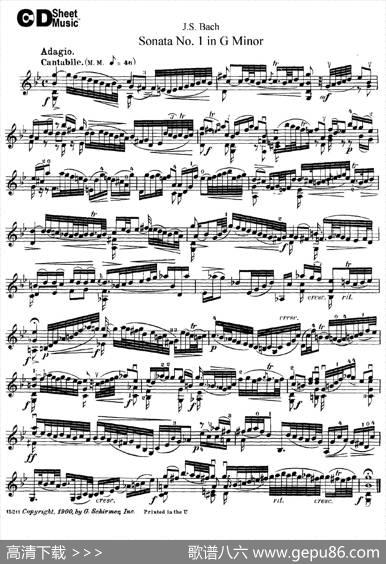 6ViolinSonatasandPartitas1.SonataNo.1GMinor|J·S·Bach（巴赫）