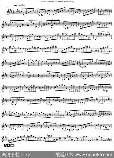 6ViolinSonatasandPartitas2.PartitaNo.1BMinor（Urtextedition）|J·S·Bach（巴赫）