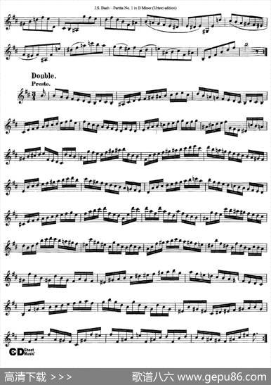 6ViolinSonatasandPartitas2.PartitaNo.1BMinor（Urtextedition）|J·S·Bach（巴赫）