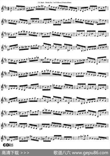 6ViolinSonatasandPartitas2.PartitaNo.1BMinor（Urtextedition）|J·S·Bach（巴赫）