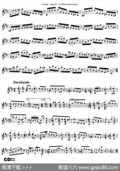 6ViolinSonatasandPartitas2.PartitaNo.1BMinor（Urtextedition）|J·S·Bach（巴赫）